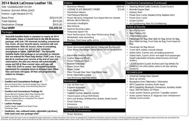 2014 Buick Lacrosse