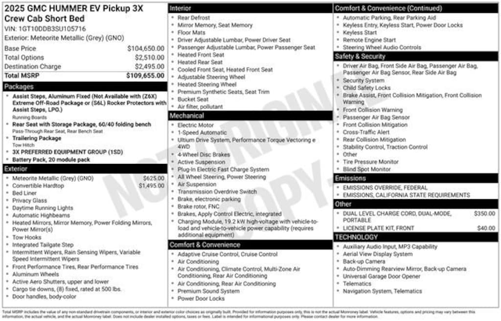 New 2025 GMC HUMMER EV Pickup 3X Truck