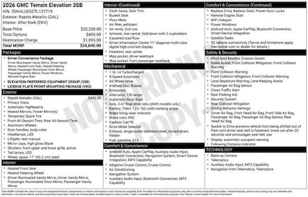 2026 GMC Terrain Elevation SUV