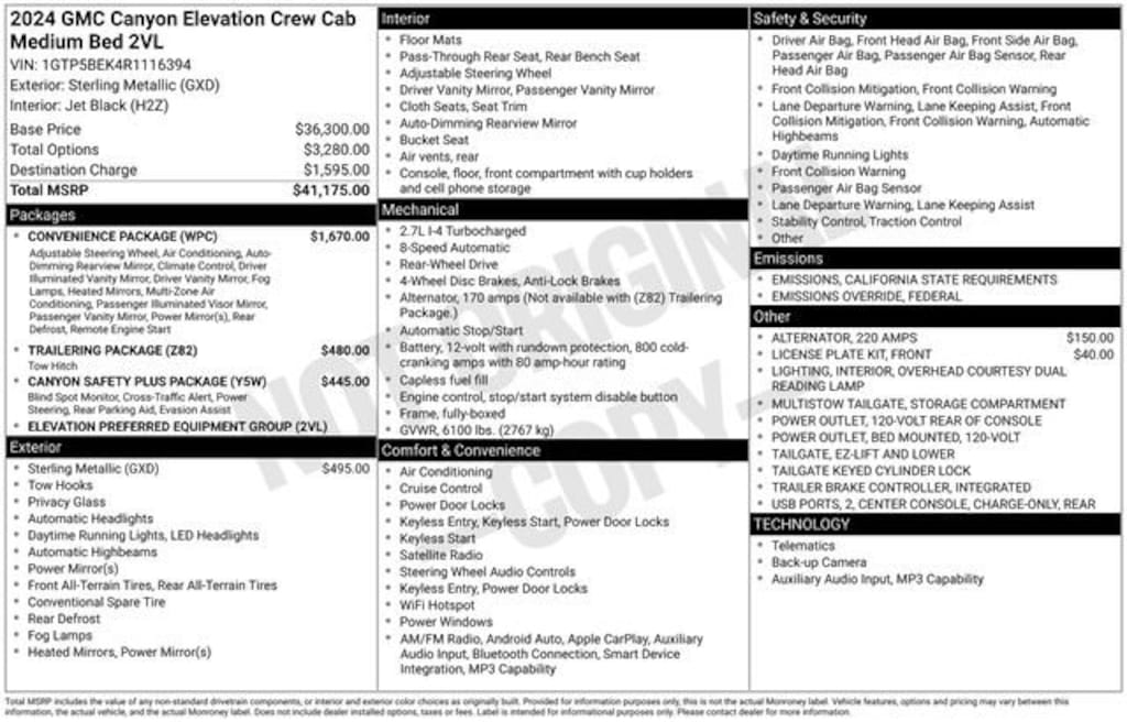 Used 2024 GMC Canyon Elevation Truck