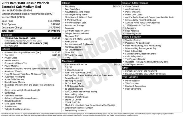 2021 RAM 1500 Classic Warlock 4x4 Quad Cab 6'4's photo