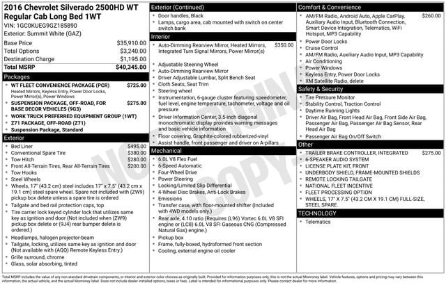 2016 Chevrolet Silverado HD Work Truck 4WD Regular Cab Long Box's photo