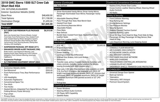 2018 GMC Sierra 4WD Crew Cab Short Box SLT's photo