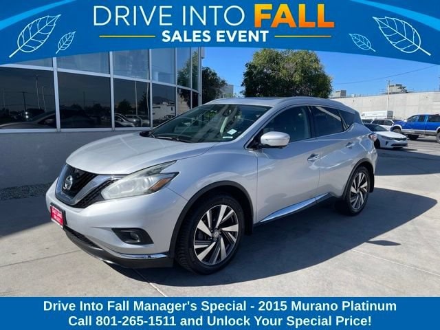 Used 2015 Nissan Murano Platinum with VIN 5N1AZ2MH9FN216538 for sale in South Salt Lake, UT