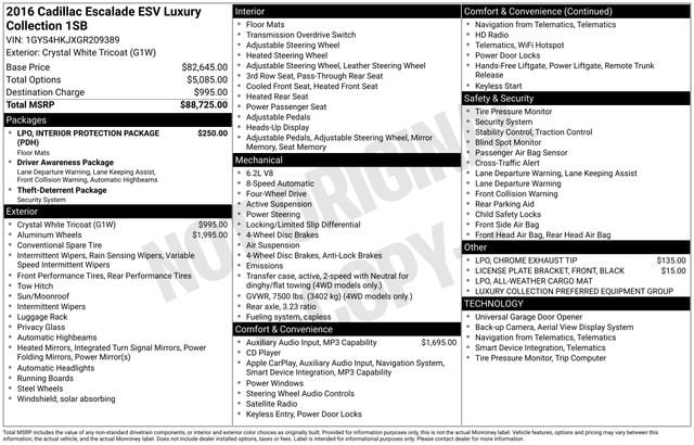 2016 Cadillac Escalade ESV AWD Luxury's photo