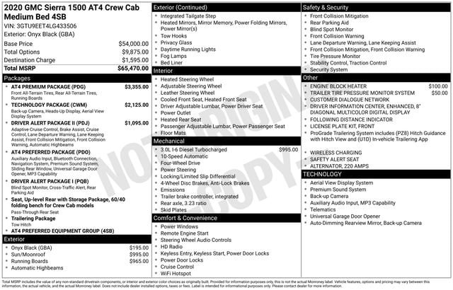 2020 GMC Sierra 4WD Crew Cab Standard Box AT4's photo