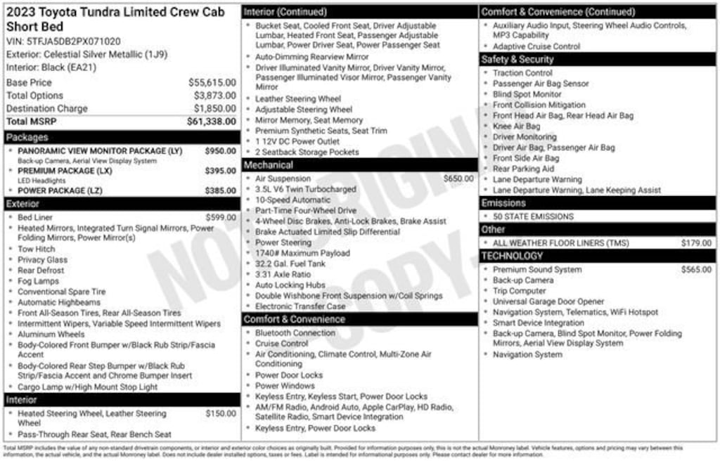 Used 2023 Toyota Tundra 4WD Limited