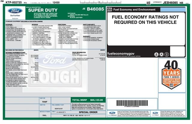 2018 Ford F-450 Platinum 4x4 Crew Cab 8' Box DRW's photo