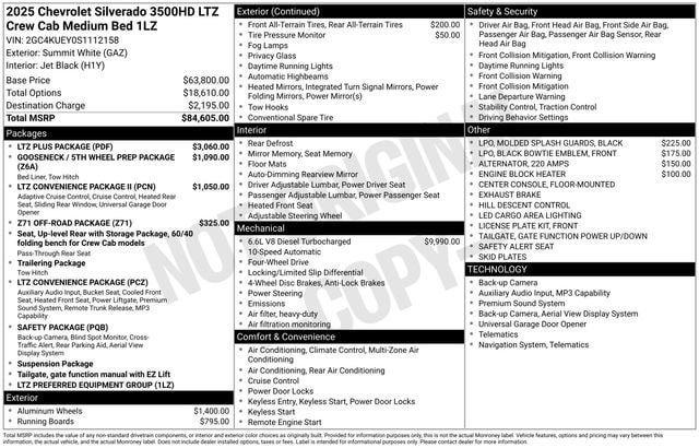 2025 Chevrolet Silverado HD LTZ 4WD Crew Cab Standard Box SRW's photo