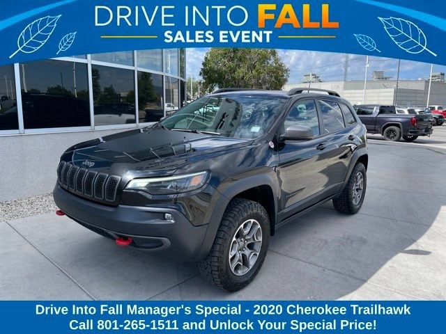 Used 2020 Jeep Cherokee Trailhawk with VIN 1C4PJMBN4LD627714 for sale in South Salt Lake, UT