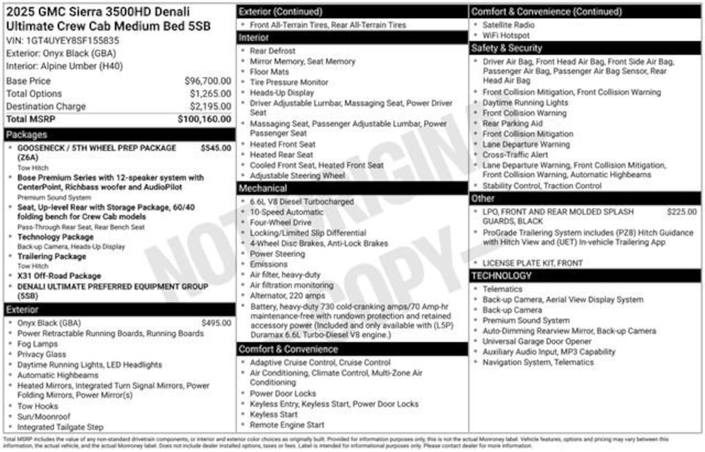 Certified 2025 GMC Sierra 3500 HD Denali Ultimate Truck