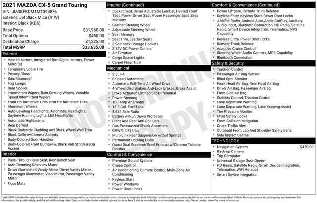 2021 Mazda CX-5 Grand Touring Auto AWD's photo