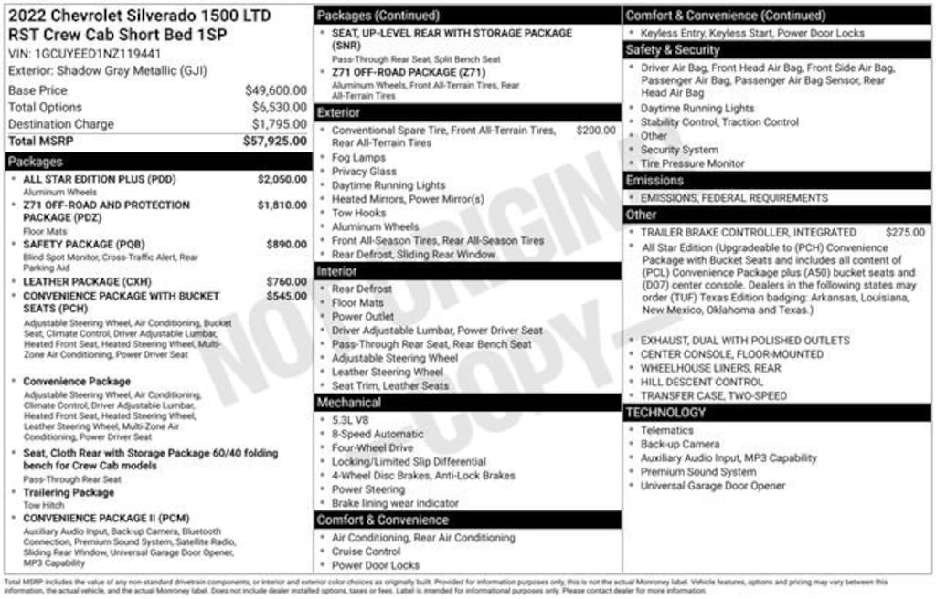 Used 2022 Chevrolet Silverado 1500 LTD RST Truck