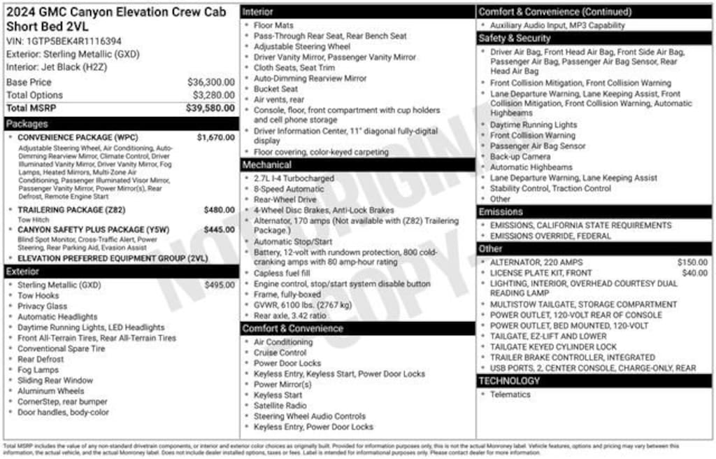 Used 2024 GMC Canyon Elevation Truck