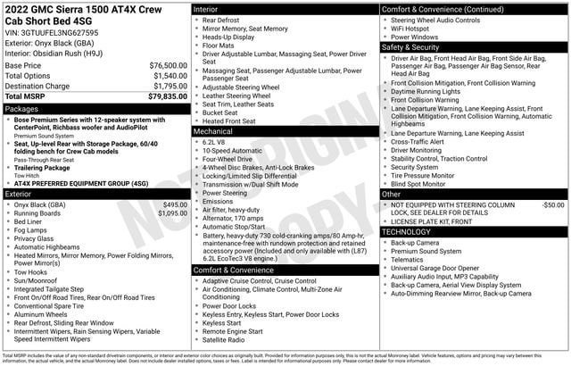2022 GMC Sierra 4WD Crew Cab Short Box AT4X's photo