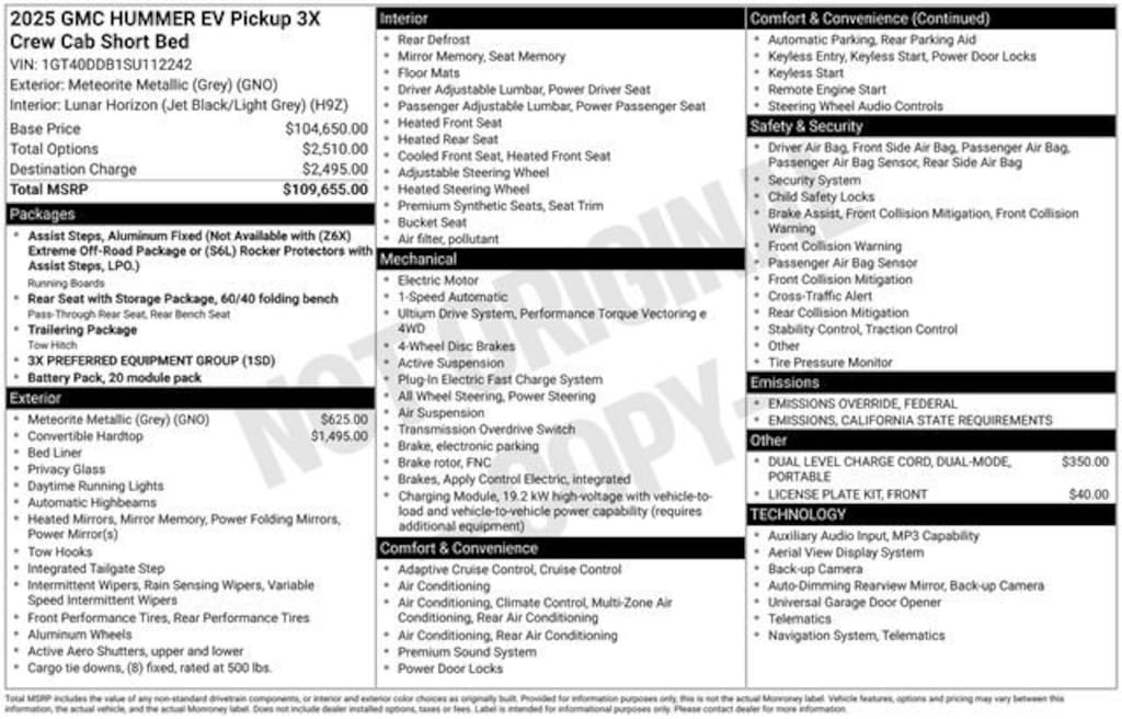 New 2025 GMC HUMMER EV Pickup 3X Truck