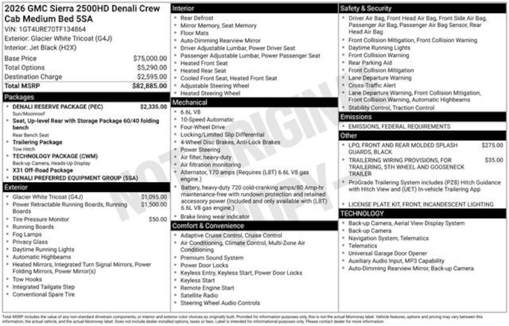 New 2026 GMC Sierra 2500 HD Denali Truck