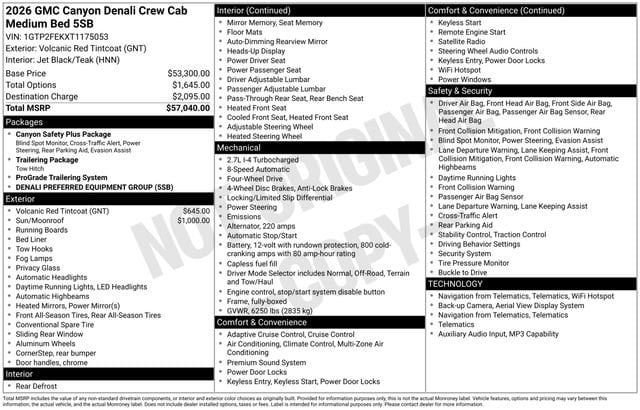 2026 GMC Canyon 4WD Denali Crew Cab Short Box's photo
