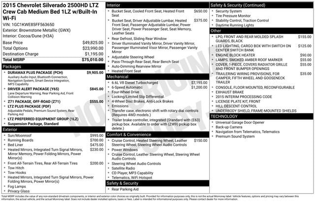 2015 Chevrolet Silverado HD LTZ 4WD Crew Cab Standard Box's photo