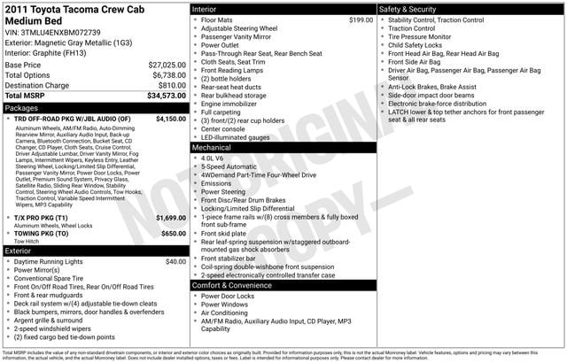 2011 Toyota Tacoma 4x4 Doublecab V6 AT's photo