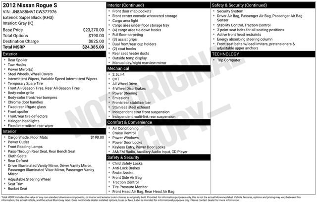 2012 Nissan Rogue S AWD's photo