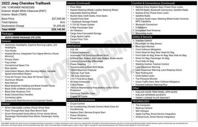 2022 Jeep Cherokee Trailhawk 4X4's photo