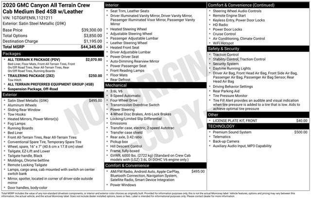 2020 GMC Canyon 4WD All Terrain Crew Cab Short Box's photo