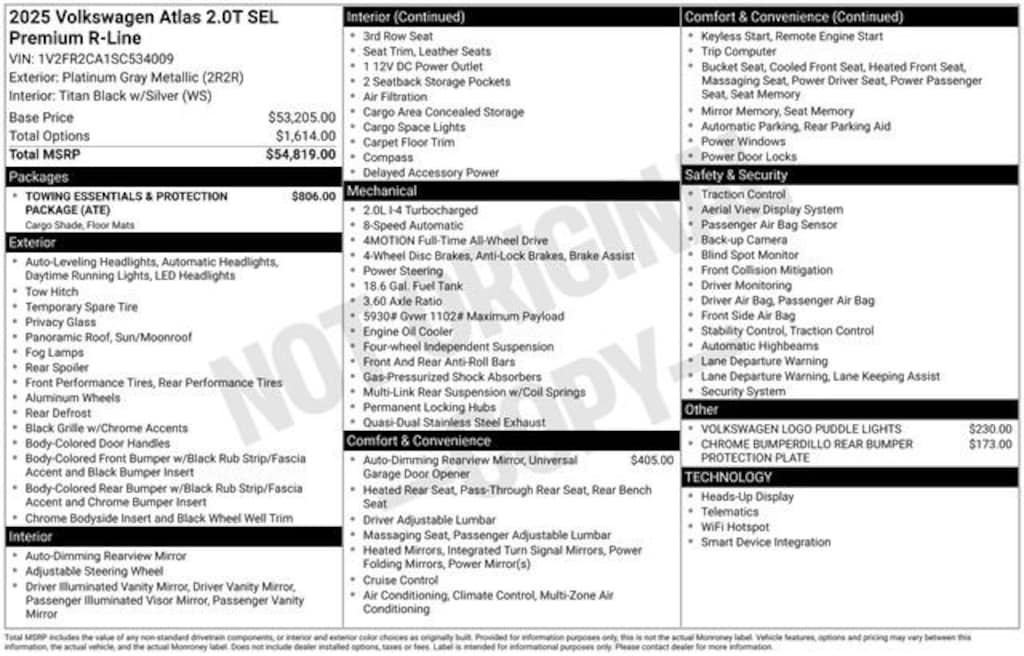 Used 2025 Volkswagen Atlas 2.0T SEL Premium R-Line