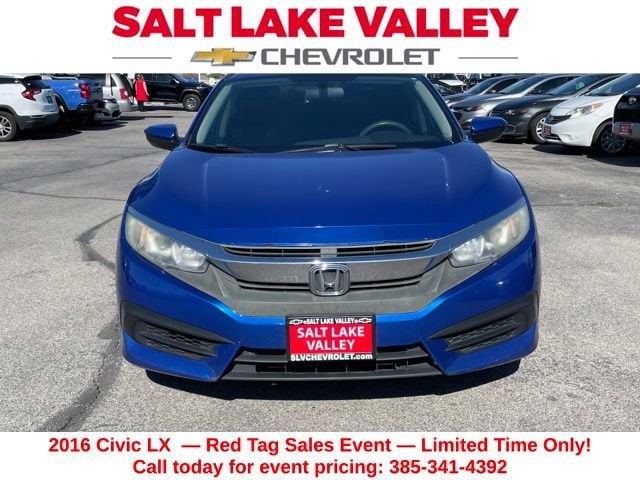 Used 2016 Honda Civic LX with VIN 19XFC2F51GE060094 for sale in West Valley City, UT