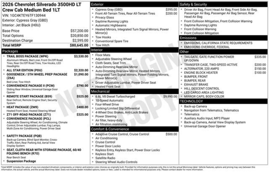 New 2026 Chevrolet Silverado 3500 HD LT Truck