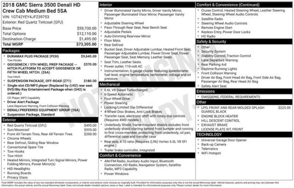 Used 2018 GMC Sierra 3500 HD Denali Truck