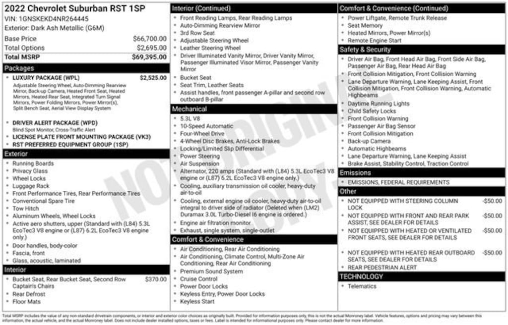 Used 2022 Chevrolet Suburban RST SUV