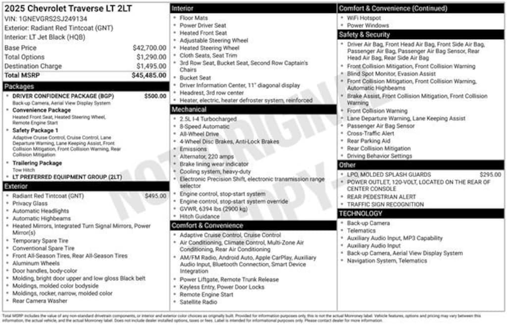 Used 2025 Chevrolet Traverse LT SUV