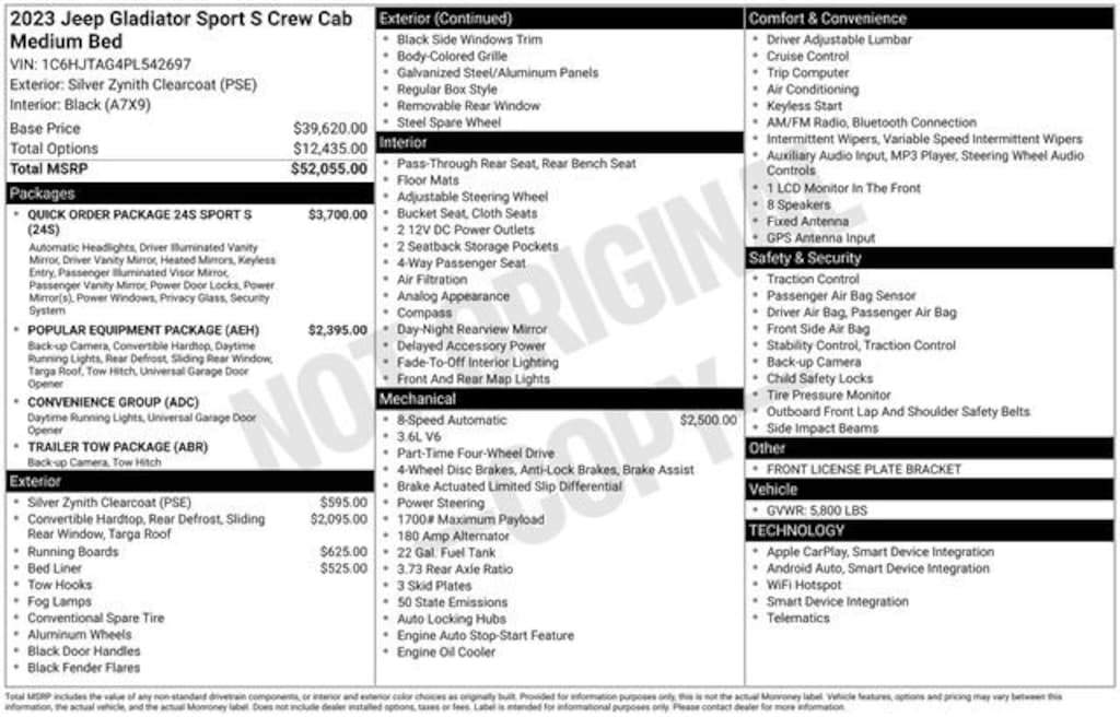 Used 2023 Jeep Gladiator Sport S