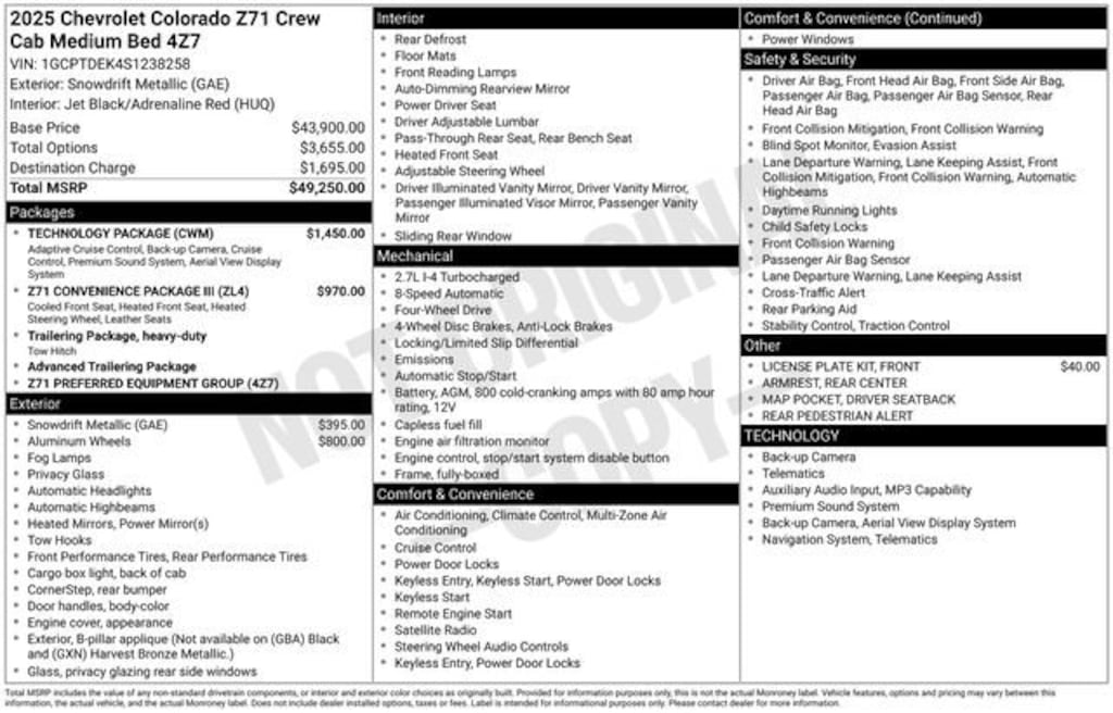 Certified 2025 Chevrolet Colorado Z71 Truck