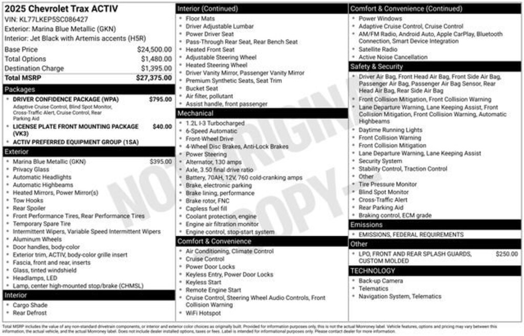 Used 2025 Chevrolet Trax Activ SUV