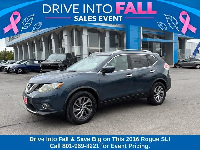 Used 2016 Nissan Rogue SL with VIN 5N1AT2MT1GC753178 for sale in West Valley City, UT