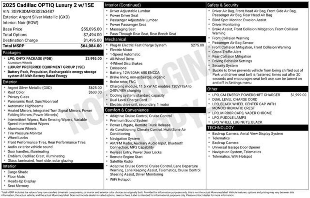 Used 2025 CADILLAC OPTIQ Luxury 2 SUV