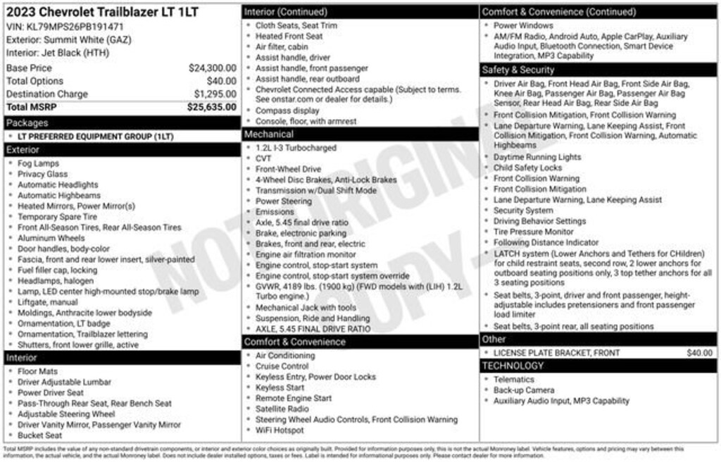 Used 2023 Chevrolet Trailblazer LT SUV