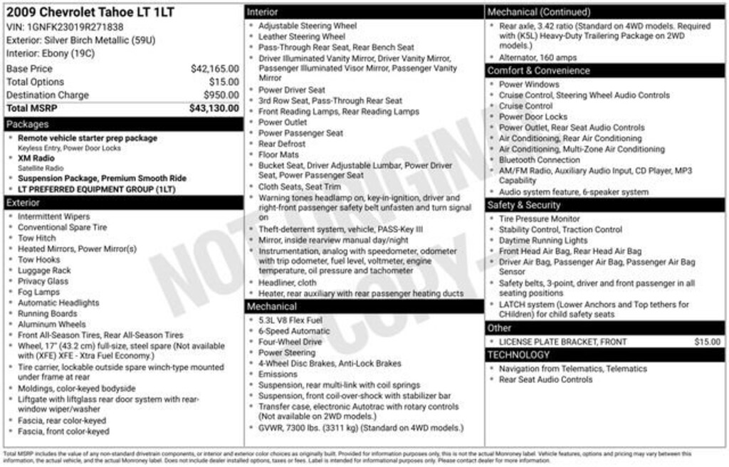 Used 2009 Chevrolet Tahoe LT w/1LT SUV