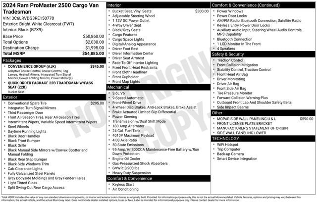 2024 RAM ProMaster 2500 TRDSMAN WOPS 159" WB High Roof's photo