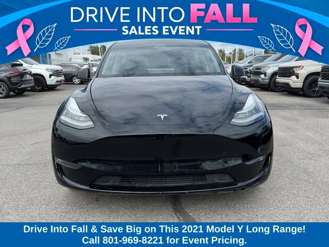 Used 2021 Tesla Model Y Long Range with VIN 5YJYGDEE5MF302076 for sale in West Valley City, UT