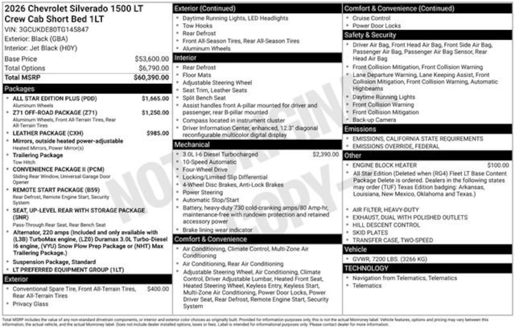 New 2026 Chevrolet Silverado 1500 LT Truck