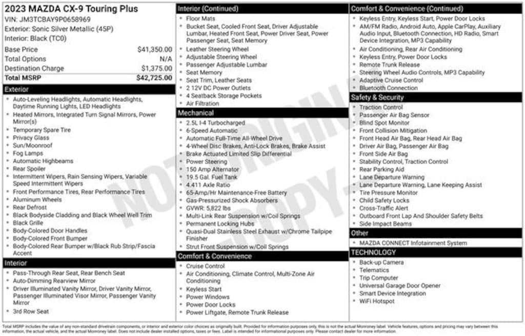 Used 2023 Mazda CX-9 Touring Plus
