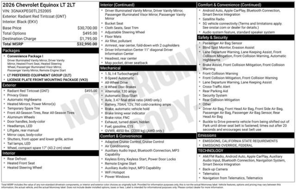 New 2026 Chevrolet Equinox LT SUV