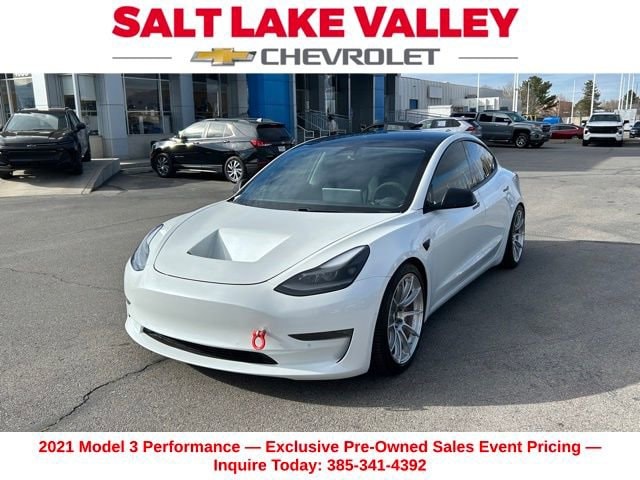 Used 2021 Tesla Model 3 Base with VIN 5YJ3E1EC4MF935715 for sale in West Valley City, UT