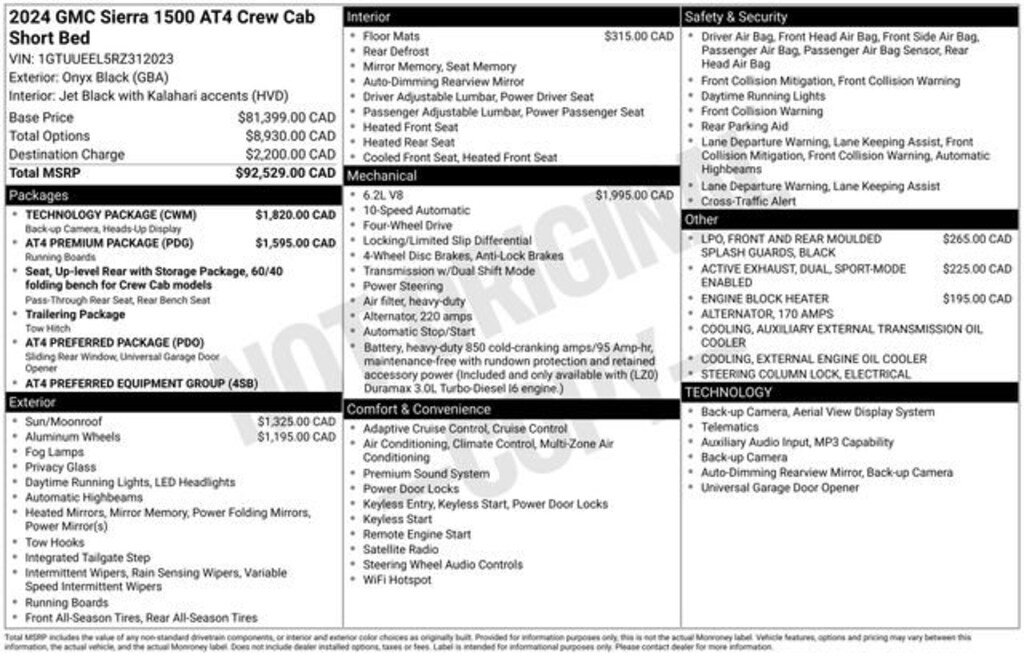 Used 2024 GMC Sierra 1500 AT4 Truck