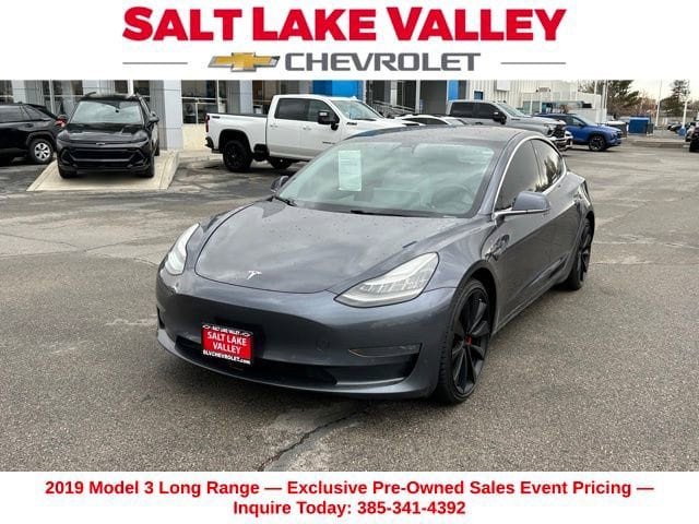 Used 2019 Tesla Model 3 Long Range with VIN 5YJ3E1EB9KF393631 for sale in West Valley City, UT