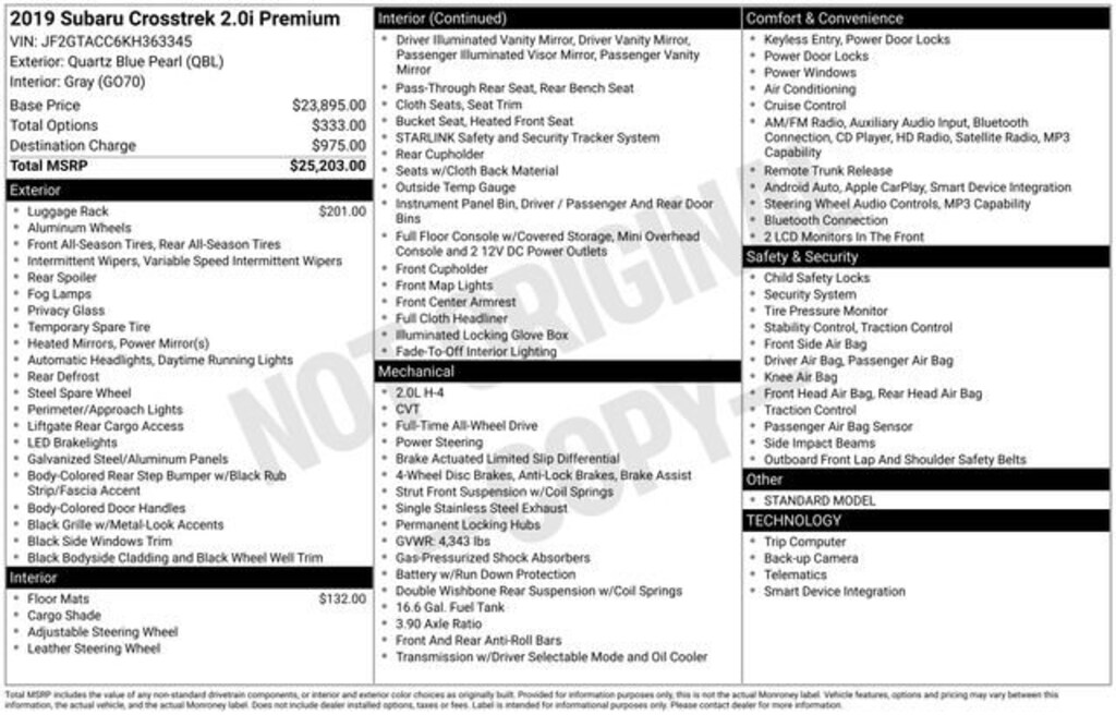 Used 2019 Subaru Crosstrek Premium