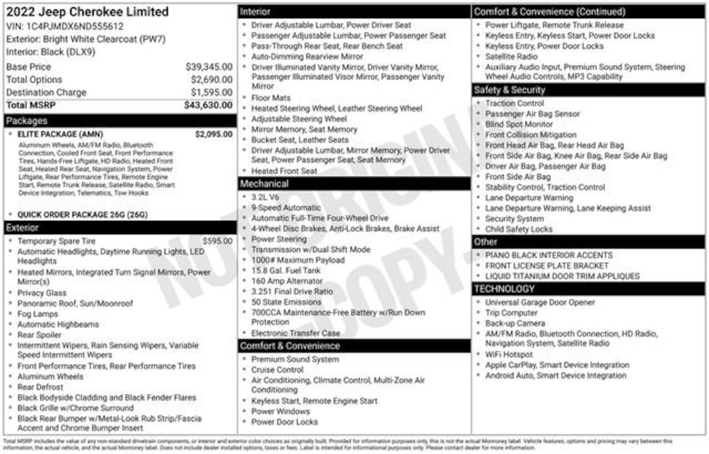 Used 2022 Jeep Cherokee Limited